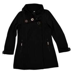 Lululemon Audrey Fall Jacket Womens Sz 6 Black Soft Shell Fleece Lined Rain Tech